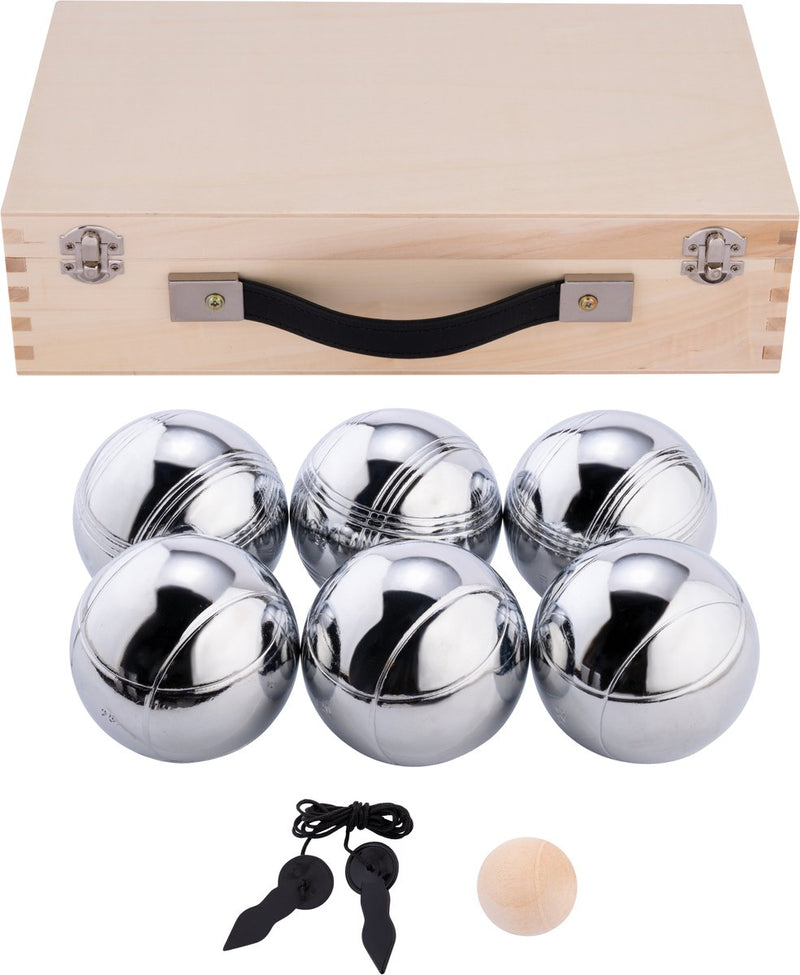 Afbeelding laden in galerijviewer, Engelhart metalen jeu de boules - 6 ballen in houten kist - luxe set - pétanque - boules - metalen ballen - geschikt voor elke jeu de boules baan - longfield
