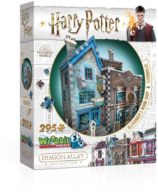 Wrebbit ollivander’s wand shop and scribbulus writing implements - 3d puzzel - harry potter - 295 stukjes