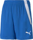Puma teamliga shorts jr unisex sportbroek - electric blue lemonade- white