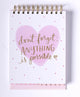 Eccolo notitieblok - spiraal - dont forget - lijn - ca.15x22cm - met tabs - ec-dl637b