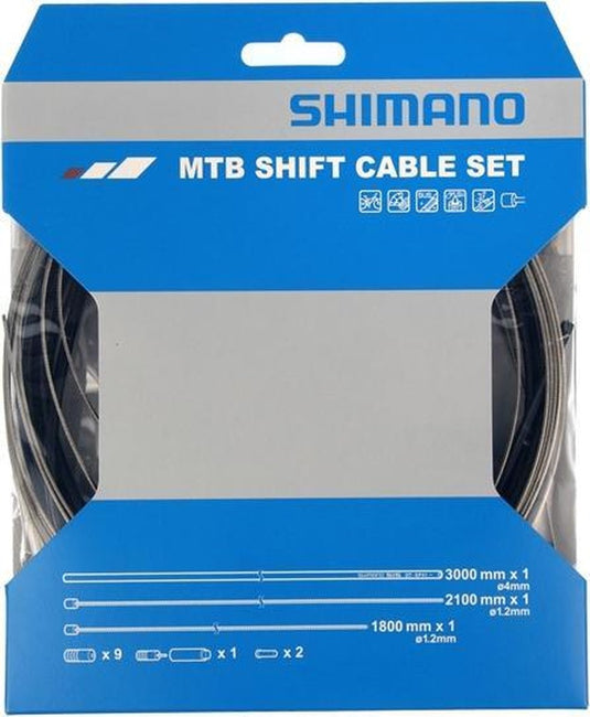 Shimano versnellingskabelset xtr 2000 mm mtb zwart 3-delig