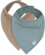 Jollein baby slab bandana - hydrofiel - slabbetjes baby - 2 stuks - sea green biscuit