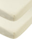 Meyco baby uni hoeslaken wieg - 2-pack - jersey - nature - 40x80 90cm
