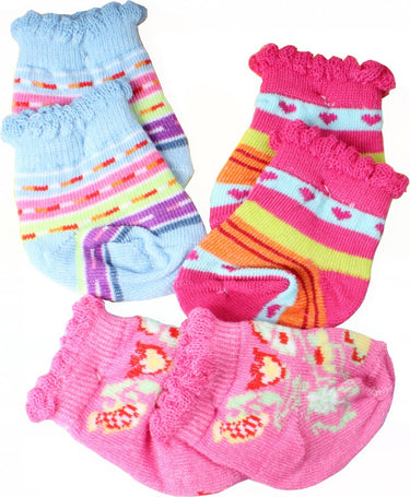 Heless poppensokken gekleurd, 3 paar, 35-46 cm