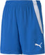 Puma teamliga shorts jr unisex sportbroek - electric blue lemonade- white