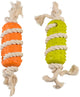 Duvo + eco rubber stick bamboe rijst + katoen - geel groen - geen kleurkeuze mogelijk - 29x6,5x6,5cm