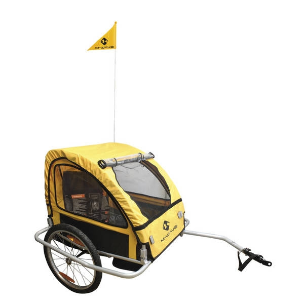 Kinderaanhanger bagageaanhangwagen M-Wave Kids Ride Easy met stalen frame