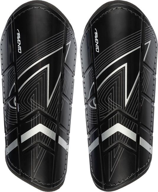 Avento scheenbeschermers - double strap - zwart - maat l