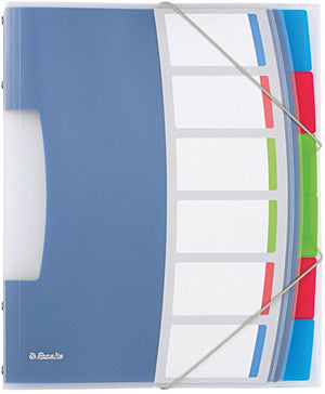 Esselte 624029 sorteermap blauw | meerkleurig polyvinyl chloride (pvc) a4