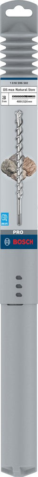 Bosch pro sds max-9 natural stone boor, 28 x 400 x 520 mm