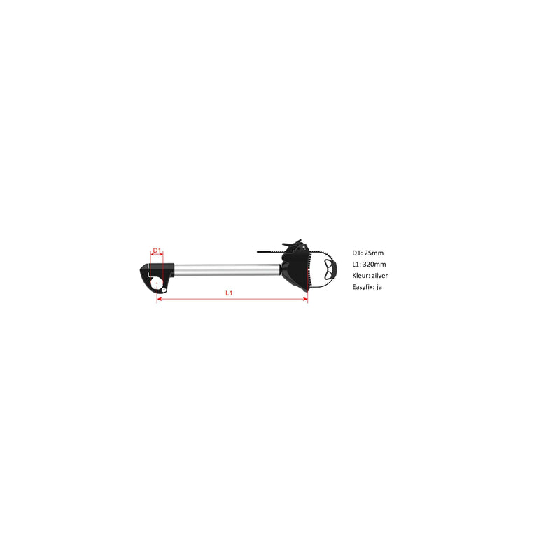 Load image into Gallery viewer, Pro-user framehouder 25mm afsluitbaar lang diamant
