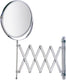 Wenko scheerspiegel wand exclusief ø17cm dubbelzijdig telescopisch chroom 3x vergrotend - badkamerspiegel - make-up spiegel wandmodel uittrekbaar - vergrootspiegel - cosmeticaspiegel met harmonica-arm