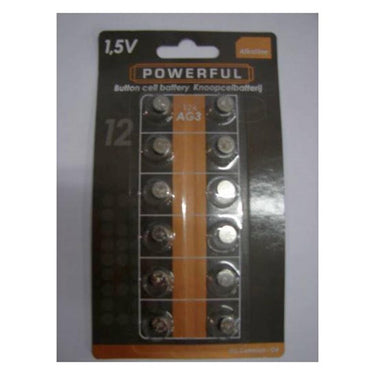 Powerful batterijen knoopcel ag3 lr41 12 stuks op kaart