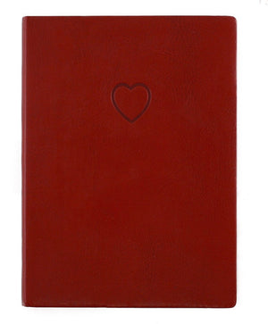 Eccolo notitieboek - essential red heart - lijn - ca.13x18cm - ec-d303r