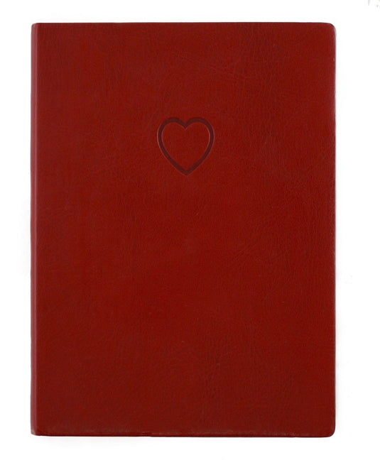 Eccolo notitieboek - essential red heart - lijn - ca.13x18cm - ec-d303r