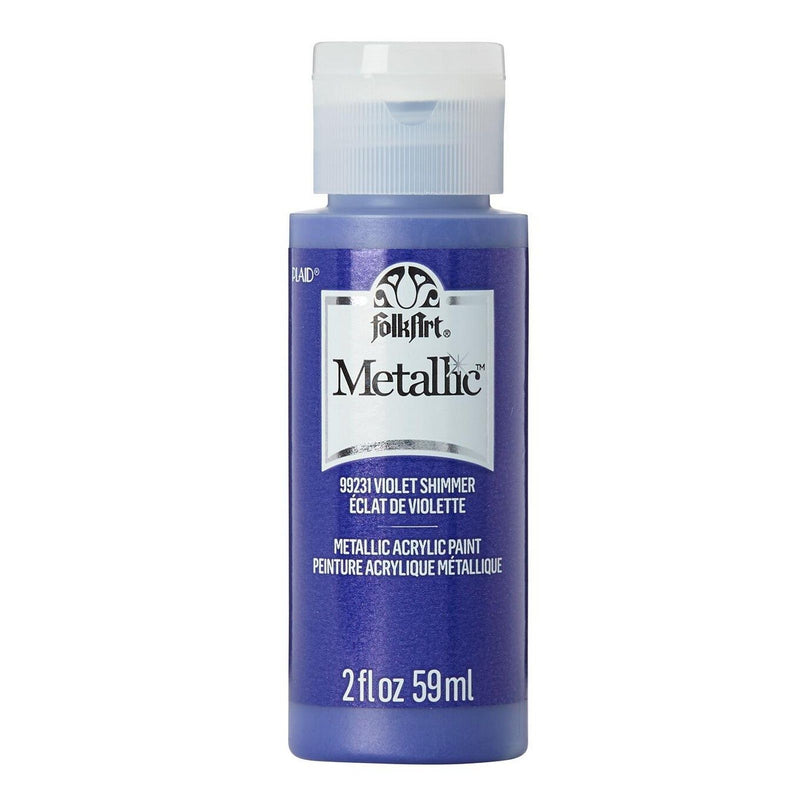 Load image into Gallery viewer, Folkart • metallic acrylic paint violet shimmer 59ml

