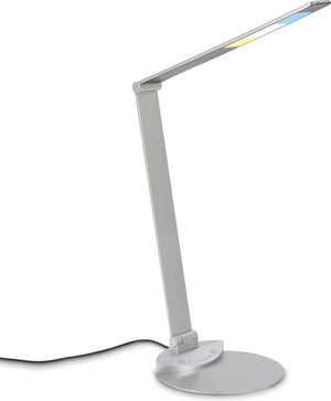 Briloner - led tafellamp - bureaulamp - verstelbaar - draaibaar - bureaulamp - touch, kleurtemperatuur instelbaar, dimbaar, zilverkleurig