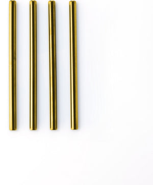 Point-virgule - cocktailrietjes - set van 4 - rvs - goud - 14cm
