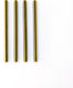 Point-virgule - cocktailrietjes - set van 4 - rvs - goud - 14cm