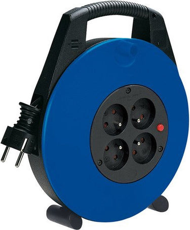 Brennenstuhl vario line kabelhaspel - 4-voudig - zwart blauw - 5m