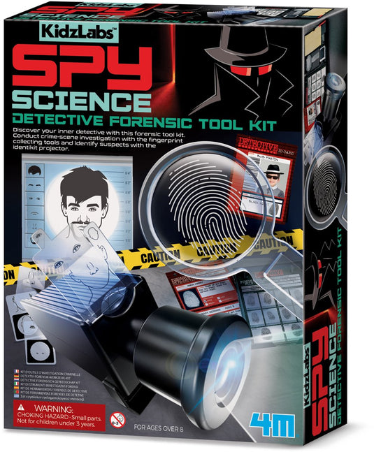 4m wetenschap en spel - jouw forensische toolbox - detective - kidzlabs - spy science - 5+