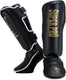 Super pro combat gear scheenbeschermer protector se zwart goud wit extra large
