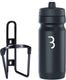 Bbb cycling fueltank - aluminium bidonhouder met bidon - 550ml - glanzend zwart wit - racefiets mountainbike - drinkbushouder fiets - bbc-03c