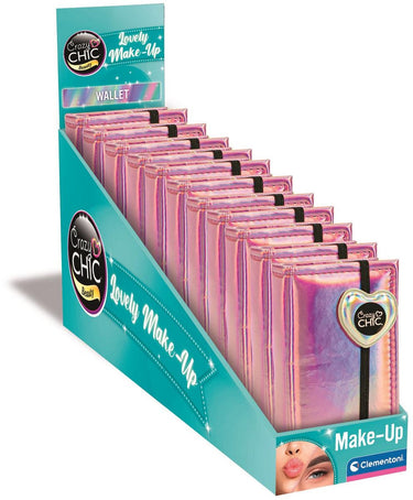 Clementoni crazy chic portemonnee roze met make-up