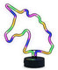 Partyfunlights - led neon unicorn lamp - eenhoorn - meerkleurig - op usb én batterijen