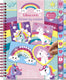 Totum unicorn sticker puzzel doeboek a5 - vakantieboek stickeren op nummer incl. kleurplaten - speelgoed meisjes vanaf 3 jaar