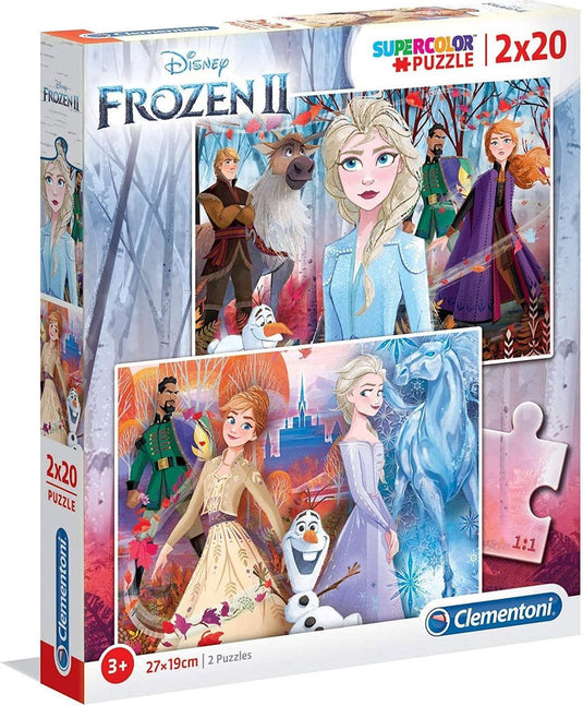 Clementoni - puzzel - 2x20 stukjes - frozen 2 - puzzel voor kinderen - vanaf 3 jaar