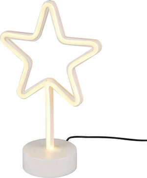 Rl live your light reality star - tafellamp - wit - incl. 1x smd 1,5 w - usb-aansluiting - niet dimbaar - geschikt voor accuvoeding