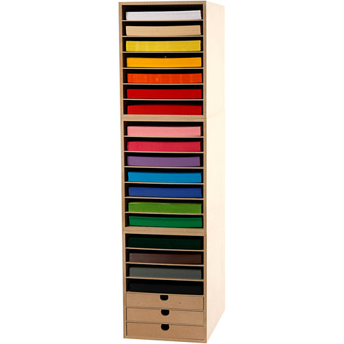 Creativ company karton opslagkast, h: 100 cm, a4, vel 210x297 mm, 180 gr, diverse kleuren, 1 set