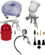 Einhell perslucht accessoireset - 13-delig - incl. blaaspistool, bandenspanningsmeter, hogedrukslang, sproeipistool, verfspuitpistool met bovenbeker, 8-delige adapterset