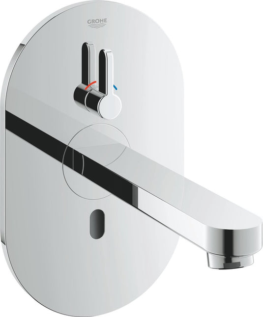 Grohe eurosmart cosmopolitan e afbouwdeel v wandkraan met uitloop 17cm met menging met tranformator 230v chroom