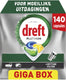 Dreft platinum vaatwastabletten citroen - moeilijke uitdagingen - vettig filter - 140 stuks