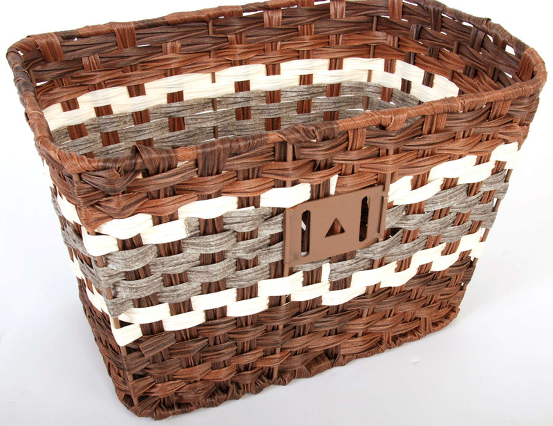 Load image into Gallery viewer, Volare gevlochten rieten fietsmand - groot
