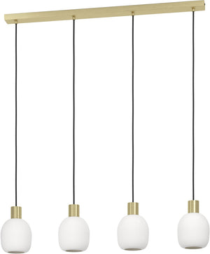 Eglo manzanares hanglamp - e27 - 97 cm - wit|goud