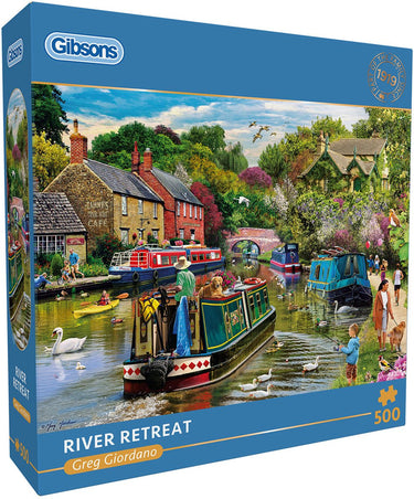 Gibsons - river retreat (door greg giordano) - 500 stukjes 48×34cm (b×h) - legpuzzel voor volwassenen