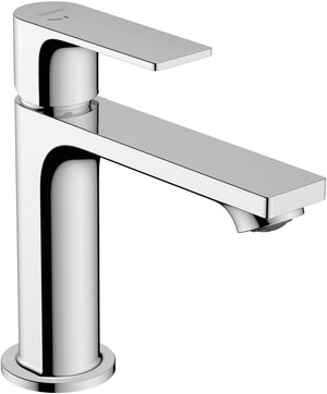 Hansgrohe rebris e - wastafelmengkraan - ééngreeps bediening - coolstart energiebesparend - met trekwaste - 110mm maat - chroom