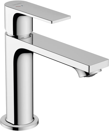 Hansgrohe rebris e - wastafelmengkraan - ééngreeps bediening - coolstart energiebesparend - met trekwaste - 110mm maat - chroom