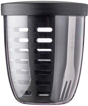 Mepal - ellipse fruit veggie pot - 600 ml - incl. vorkje - nordic black
