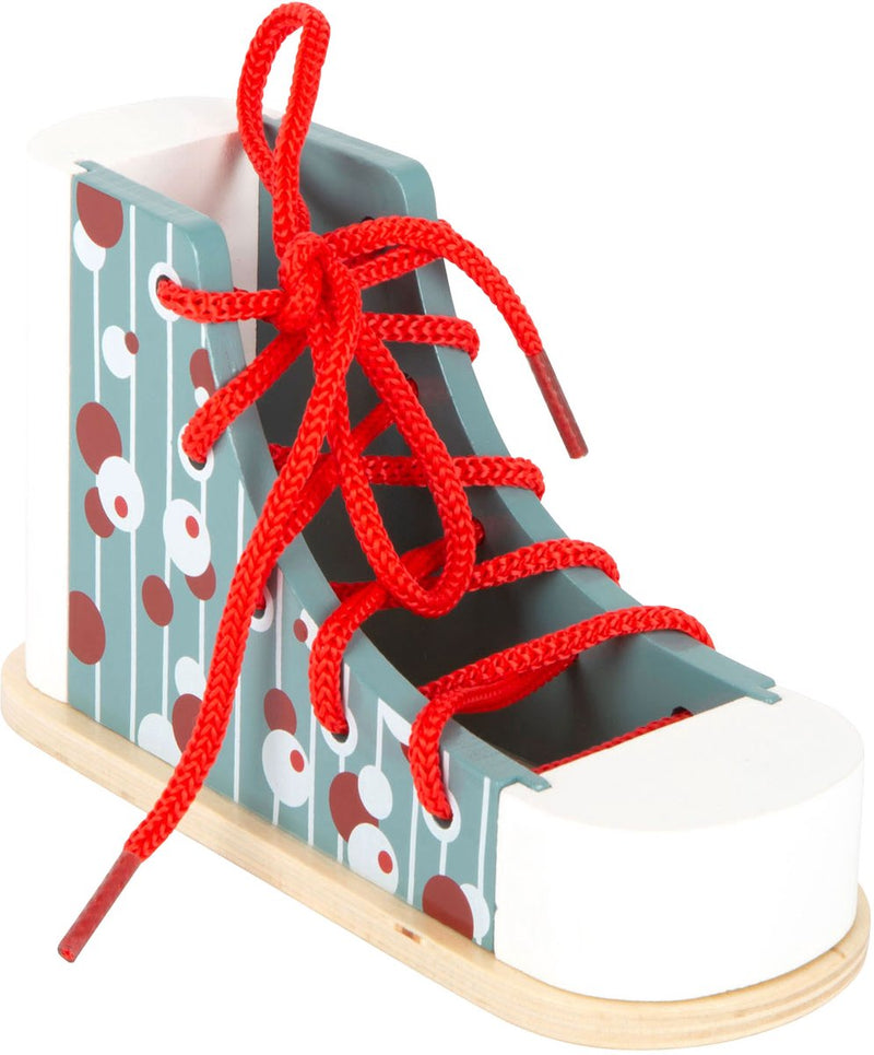 Afbeelding laden in galerijviewer, Small foot - houten rijgschoen met veter
