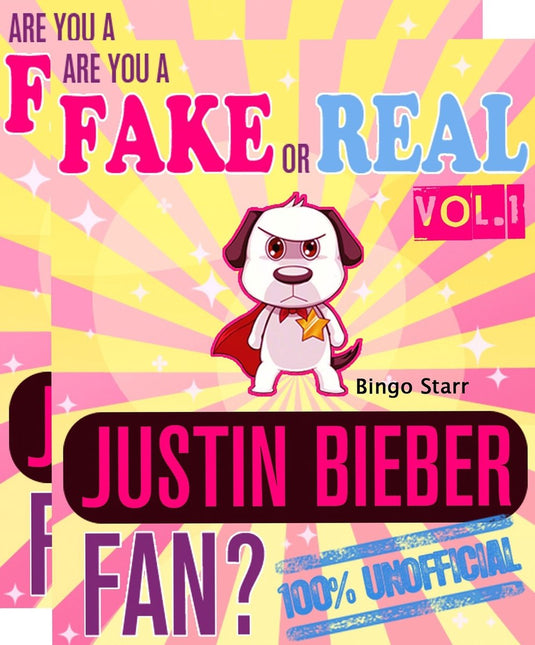 Are you a fake or real justin bieber fan? volumes 1 2 - the 100% unofficial quiz and facts trivia travel set game