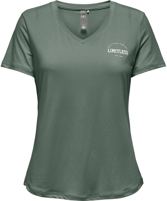 Only play - save life vn ss reg tee - training t-shirt korte mouw dames - groen