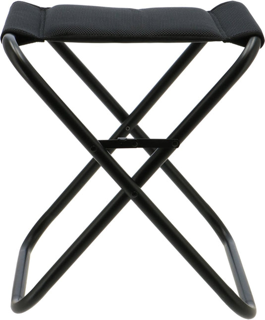Travellife barletta campingkruk zwart - ventilerend en sneldrogend 2d mesh - inclusief inklapbeveiliging