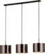 Eglo saganto 1 - hanglamp - 3-lichts - e27 - bruin koperkleurig