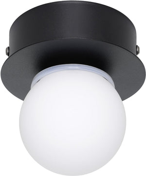 Eglo mosiano plafondlamp - wandlamp - badkamer - led - ø 11 cm - zwart wit