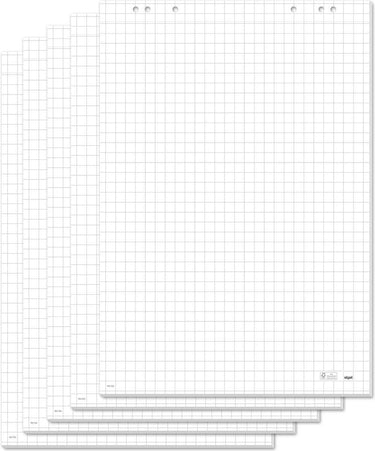Sigel flipoverblok meet up - 80g 68x98cm geruit, 5 sets a 20 vel met perforatie - si-mu165