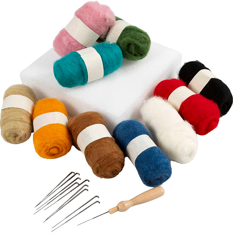 Load image into Gallery viewer, Https: www.cchobby.nl groepsset-naaldvilten-diverse-kleuren-1-set

